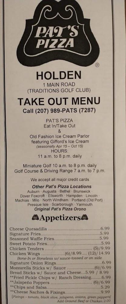 Pat's Pizza Menu image 3